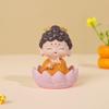 Mini Buddha Statue Resin Meditation Buddha GuanYin Sculpture Spiritual Chinese Home Decor for Office Desk Living Room