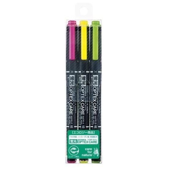 Флуоресцентный хайлайтер-ручка Optix Care Zebra 3 цвета WKCR1-3C