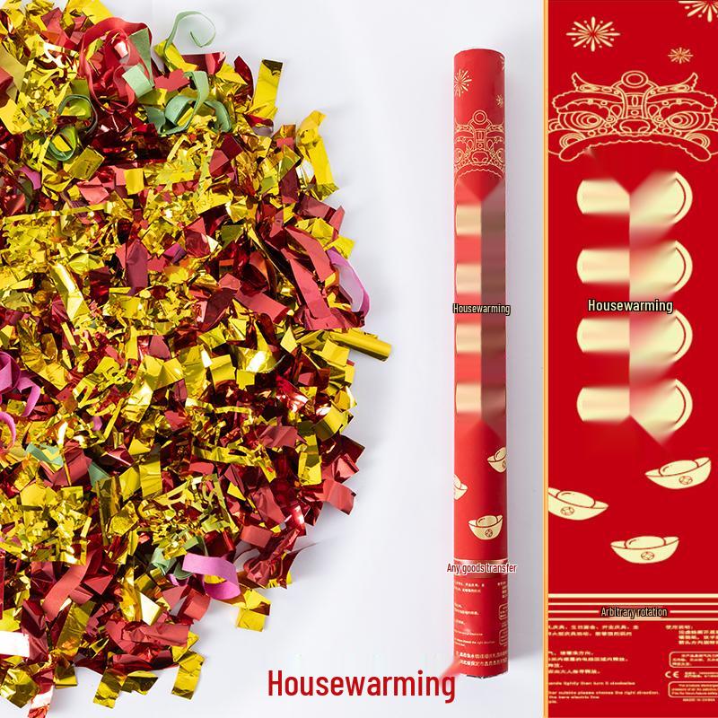 Конфетти-серпантин ручная пушка для празднования новоселья