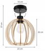 MODERNÍ LED DŘEVĚNÁ KULATÁ STROPNÍ LAMPA