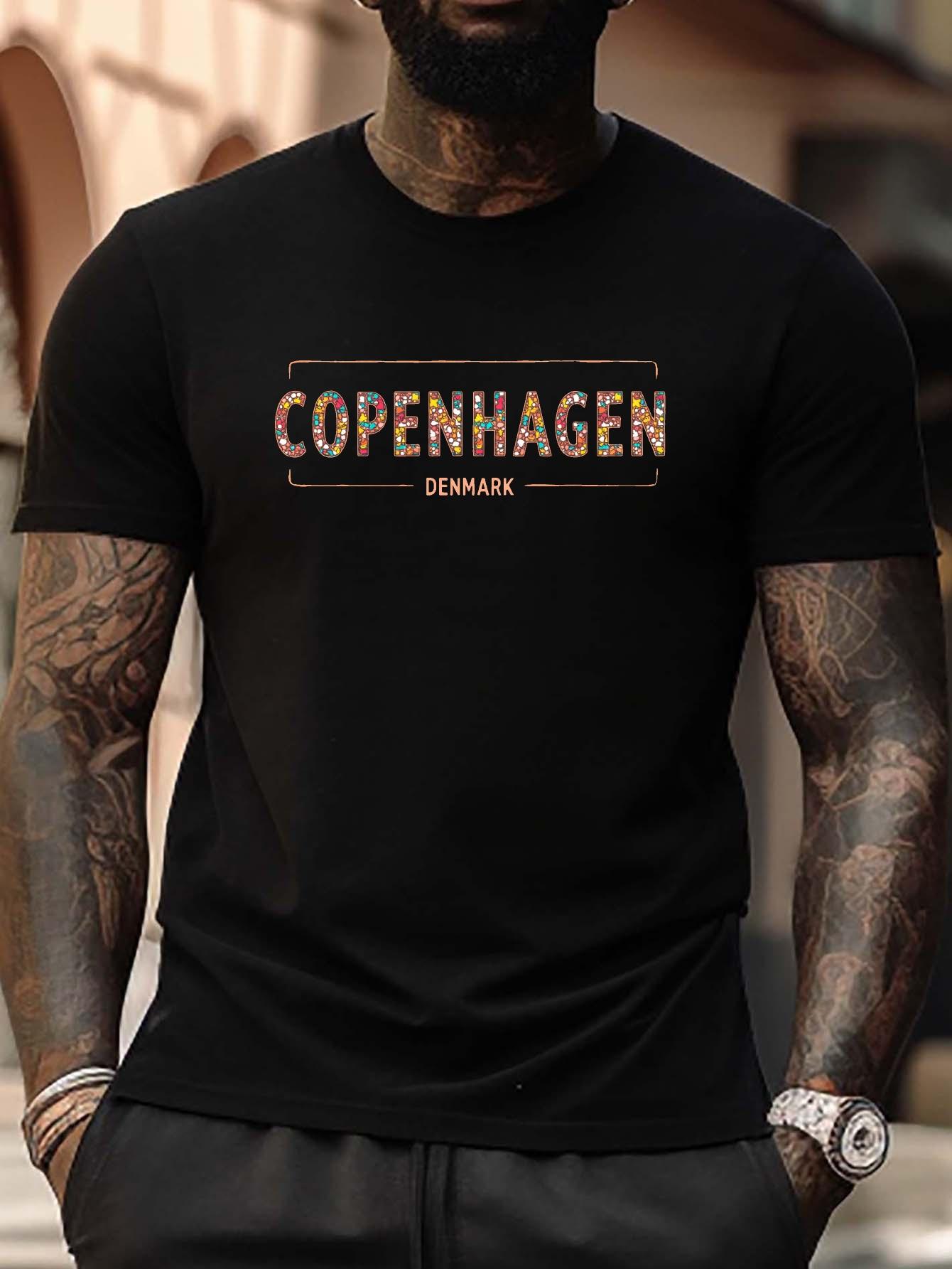 Copenhagen Denmark Plus Size T-shirt - Casual Crew Neck S