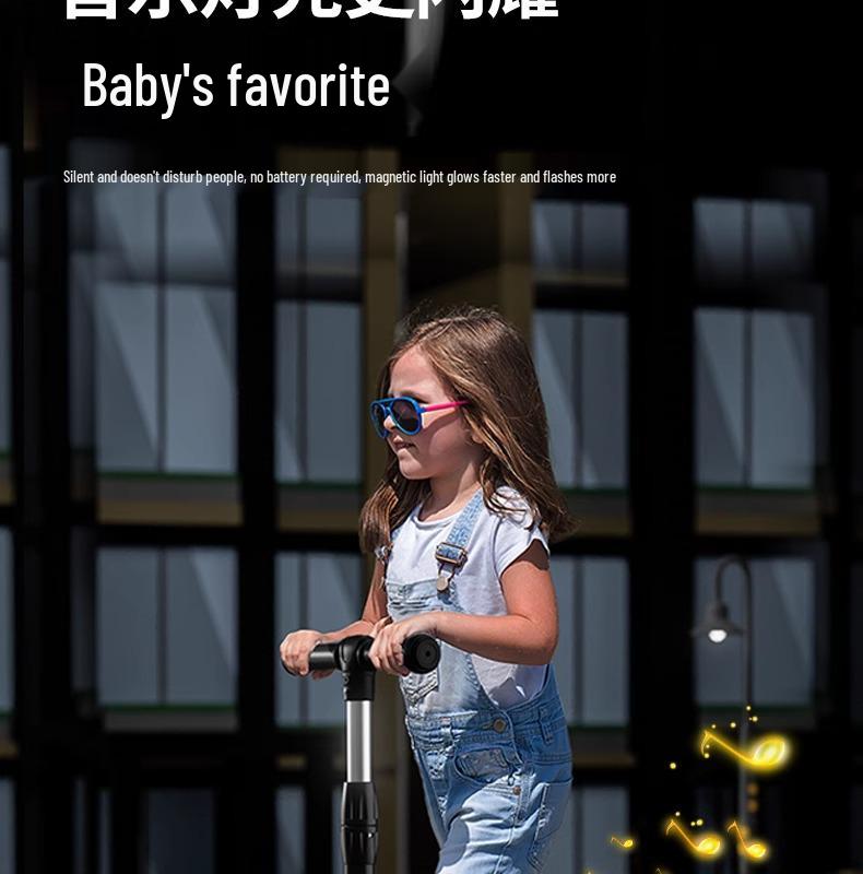 Children's Foldable Scooter for Ages 3-12, Pedal Model, Suitable for Boys and Girls