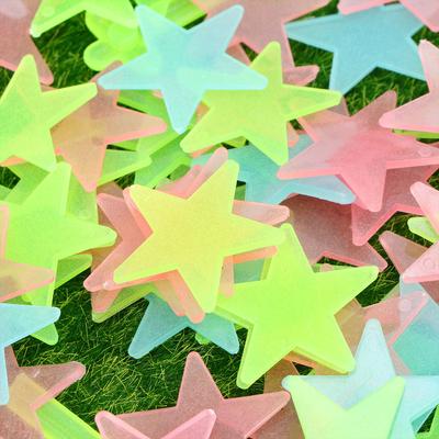 100Pcs Glow Stars Fluorescent Acrylic Pressure Resistant Wall Stickers for Kids Bedroom Ceiling Decor Children Wall Decals