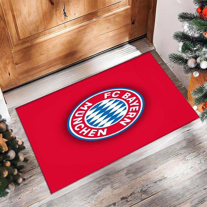 Bayern Munich Theme rug Soft Crystal Velvet Area Rug Non-Slip Floor Carpet for Living Room Bedroom Nursery