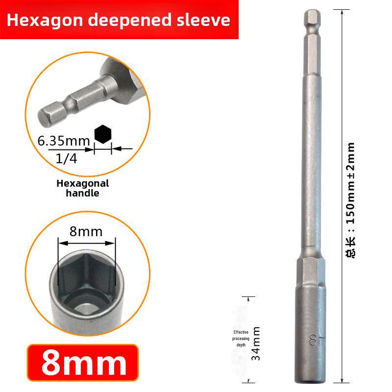 5,5 mm Tiefe Sechskant-Elektrobohrer-Stecknuss-Schraubenschlüssel