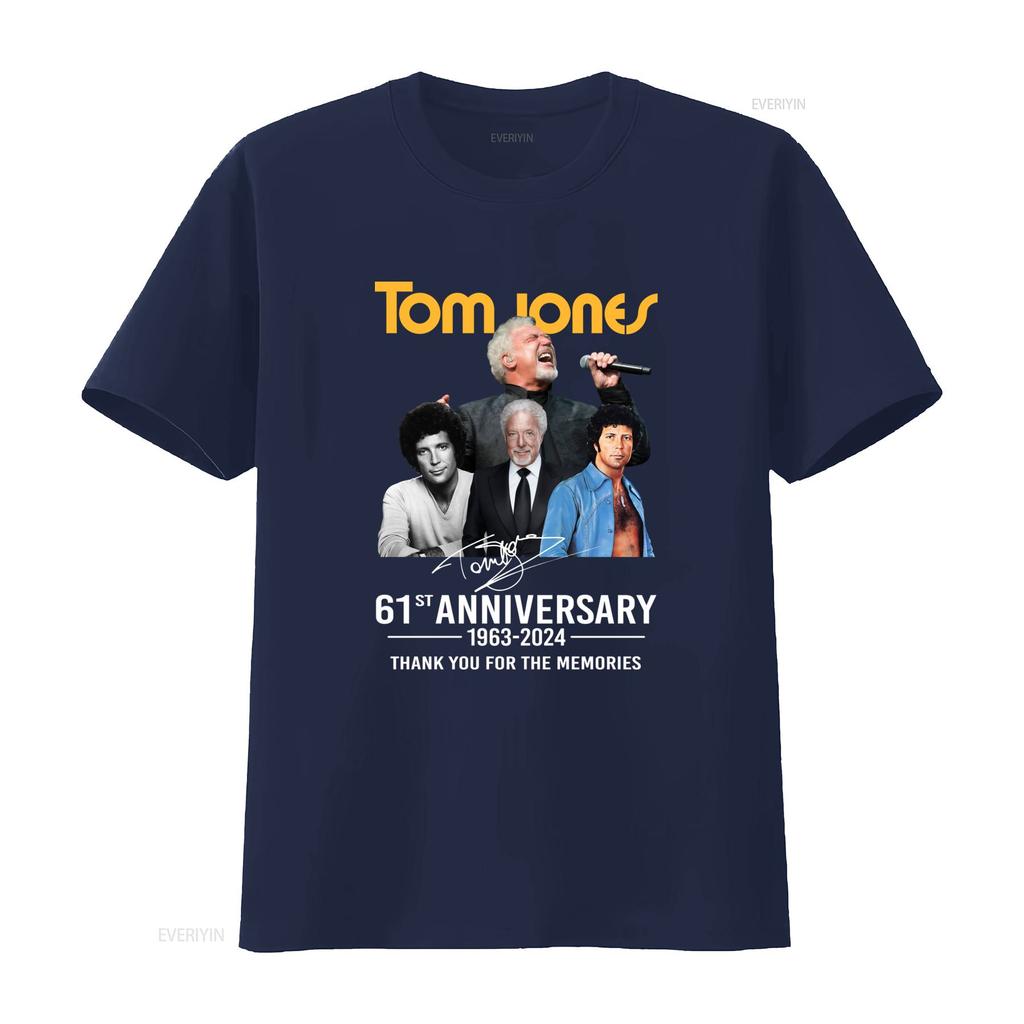 Tom Jones 61st Anniversary 1963 2024 Thank You For The Memories T Shirt vintage Washed graphic Versatile homme designer clothes