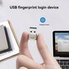 Silver Aluminum Alloy USB Fingerprint Login Device - Driver-Free, Plug and Play.