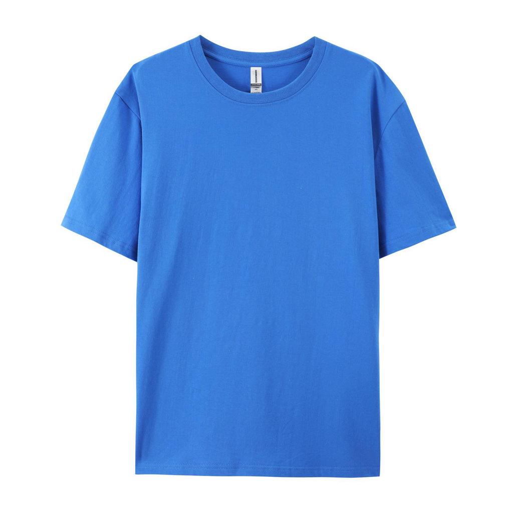 T-shirt Unisex Cotone Girocollo Manica Corta Vestibilità Larga - Colore Unito Traspirante per l'Estate