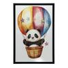 Plakat Urocza Panda W Koszu Plakat Urocza Panda W Koszu, 70X100 Cm, Rama Drewniana Jasny Dąb, Papier Matowy 230 Gsm