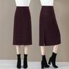Woolen High-Waist A-line Midi Skirt for Women - Spring/Autumn 2025 Collection