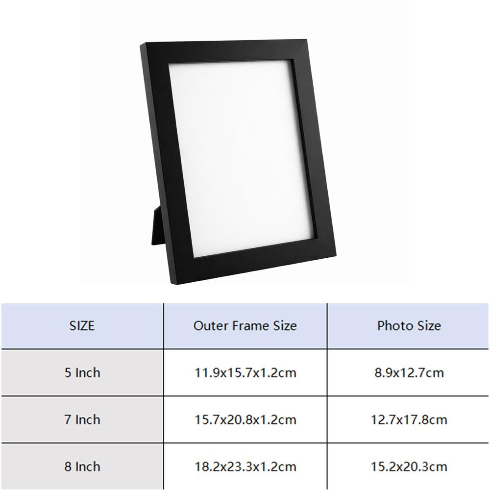 New 5/7/8 Inch Wooden Photo Frame Shadow Box Wall Decor Picture Display Frame Desktop Ornament Home