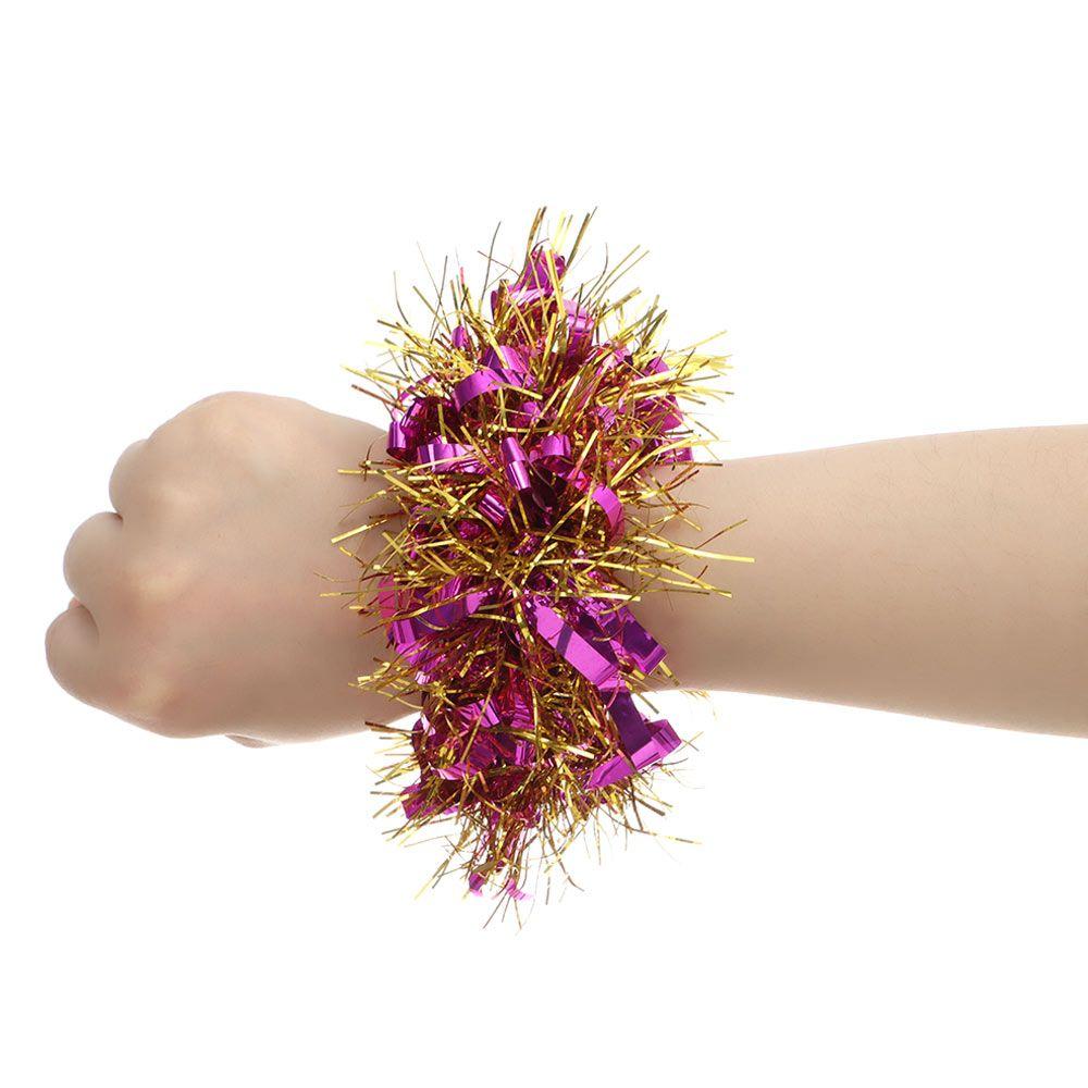 Kindergarten New Year’s Sports Bracelet Hand Flower Perform Sequined Wrist Flower Rubber Band