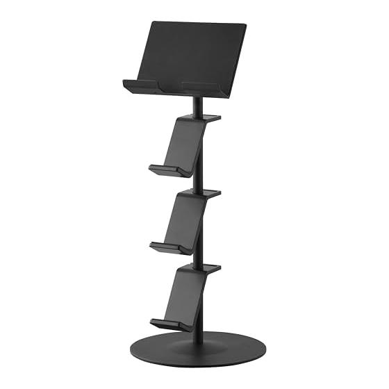 Yamazaki Jitsugyo 1432 Height and Angle Adjustable Game Equipment & Tablet Stand Black W17 x D17 x H40.8-65.8cm Smart Controller Stand 1432
