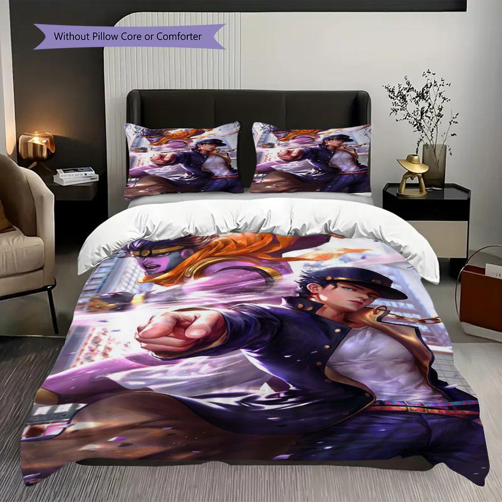 Urban Power Motion Three-piece set (1 * duvet cover + 2 * pillowcase, without core) 2D Flat Christmas birthday gift Duvet cover and pillowcase