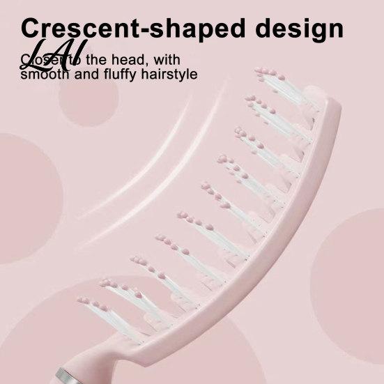 Lightweight Hair Comb Curved Vented Brush for Women Detangling Paddle Long Thick Curly Wet Hair Blow Fast Drying Detangler Styling Tool