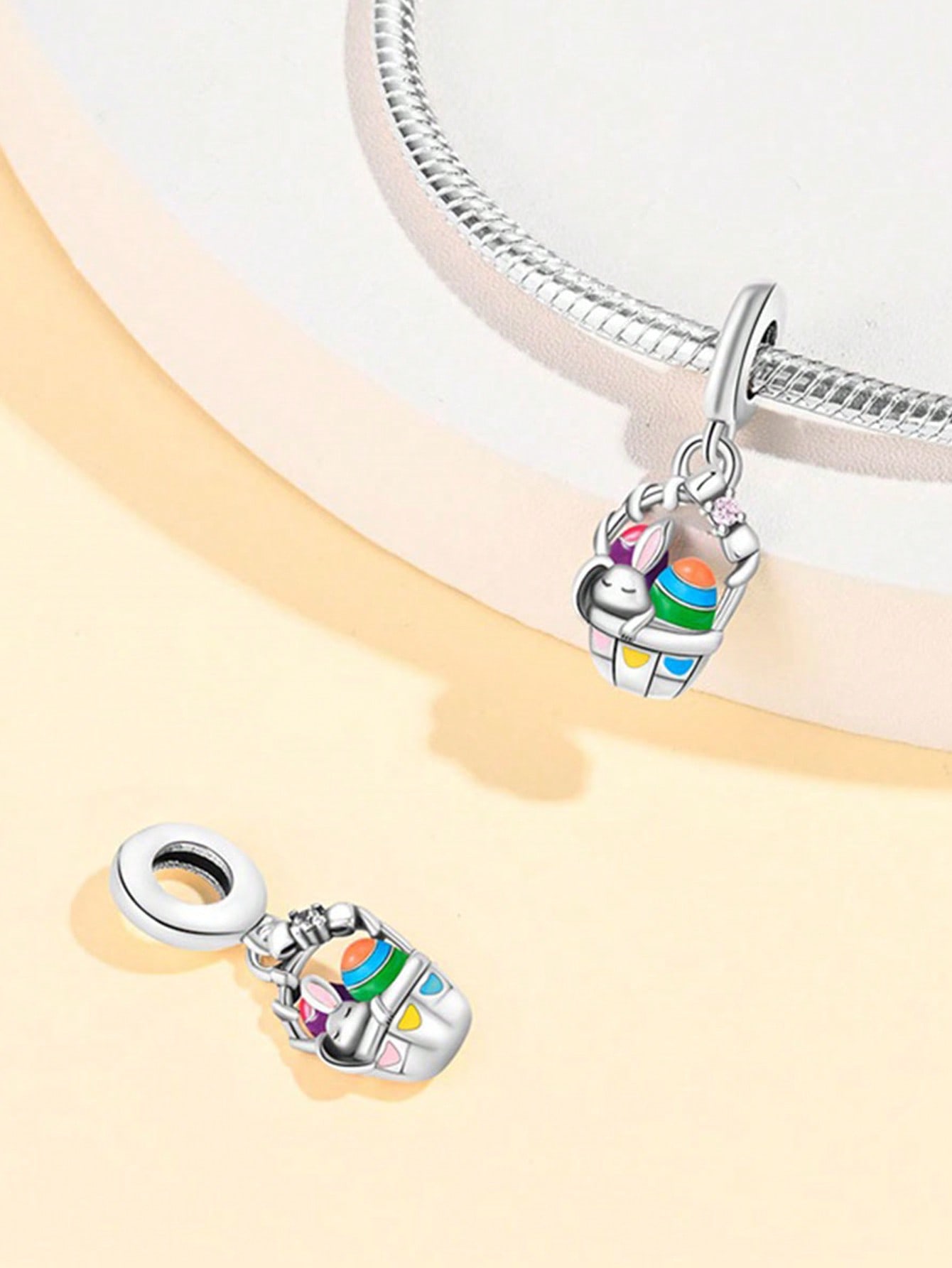 

Charm Bead Charms Plata Easter Bunny Eggs Bead Charms Charm copper Plated Compatible With Charm Bead Charms copper Authentic Bracelets for Jewellery M