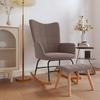 Day and Night - Day and Night Rocking Chair with Footrest Taupe Grey Fabric