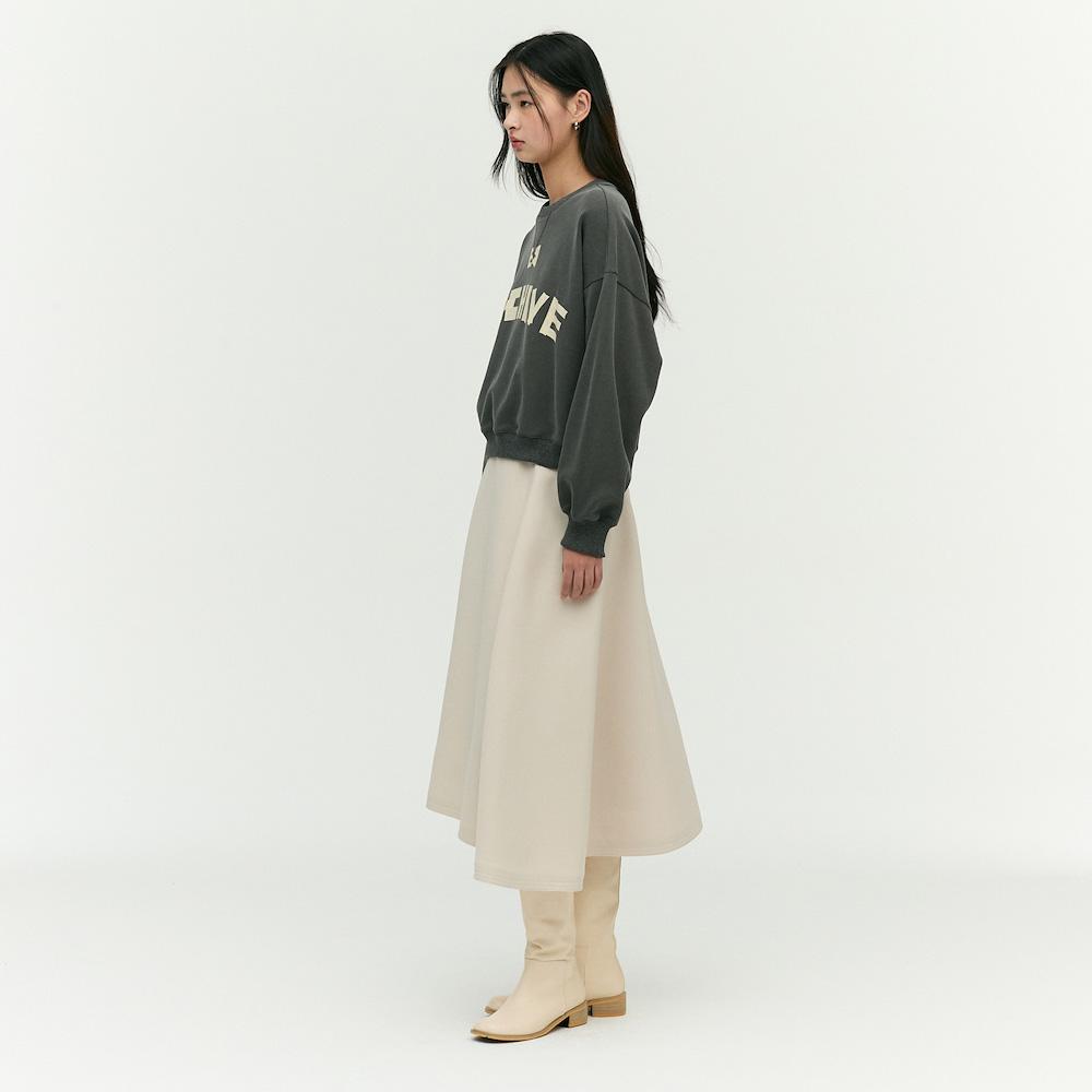 Ibiem Stitch A-Line Elastic Skirt Emp1Wsk040