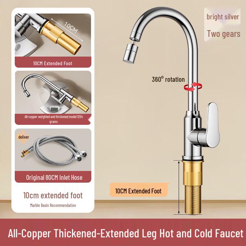 Thermostatic Brass Wall-Mounted Kitchen Faucet