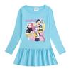 Kpop Monster Hunter Witch Korean Style Baby Girl Dress - Spring/Autumn, Long Sleeve Cartoon Mesh Princess Skirt