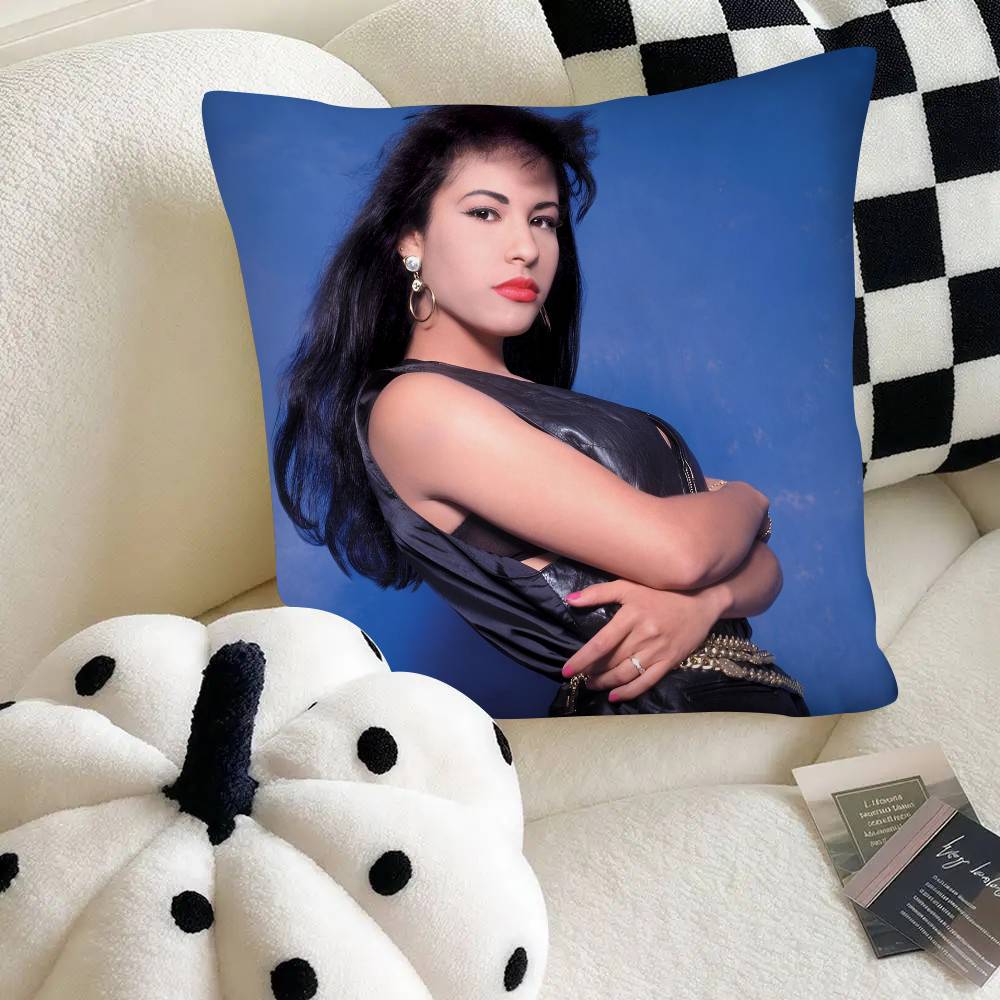 Singer Selena Quintanilla Pillow Case Fashion Square Pillowcase Bedroom Sofa Room Ins Decoration Leisure