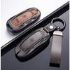 Car Zinc Alloy Leather Key Case Cover Holder for Tesla Model 3 Model S Model Y Model X Protector Keychain Interior Accessories