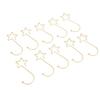 120pcs Star Shaped Christmas Tree Hooks Stainless Steel Decoration Hangers for Easter Halloween Party