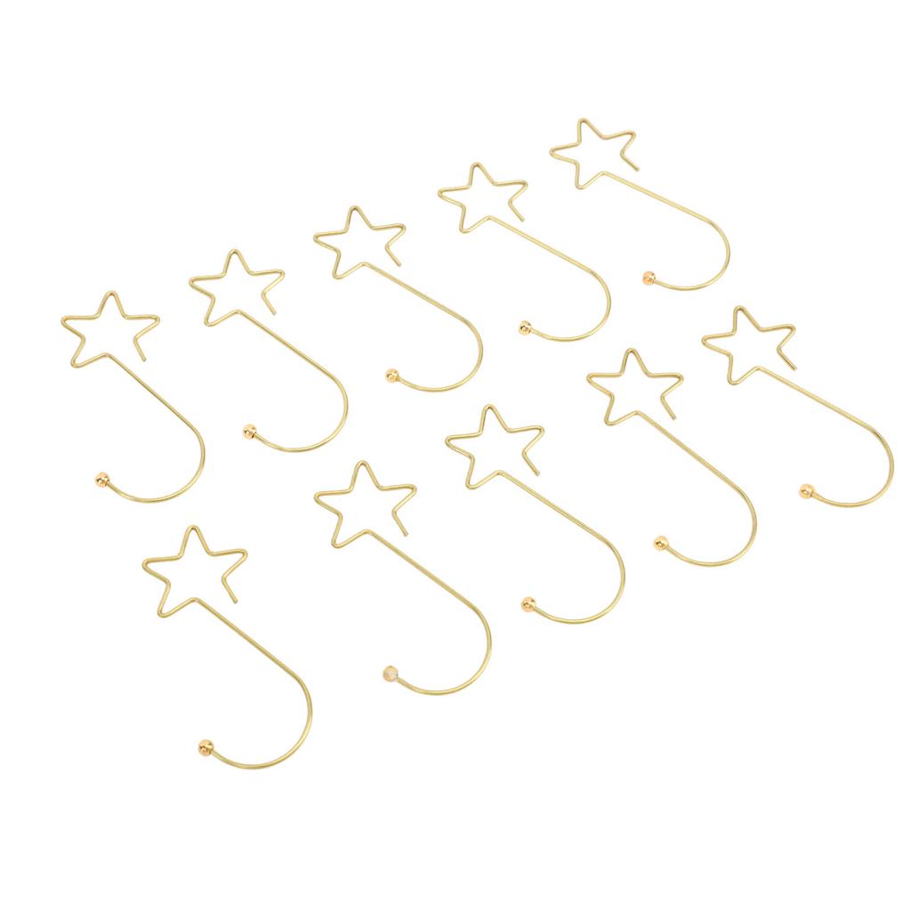 120pcs Star Shaped Christmas Tree Hooks Stainless Steel Decoration Hangers for Easter Halloween Party