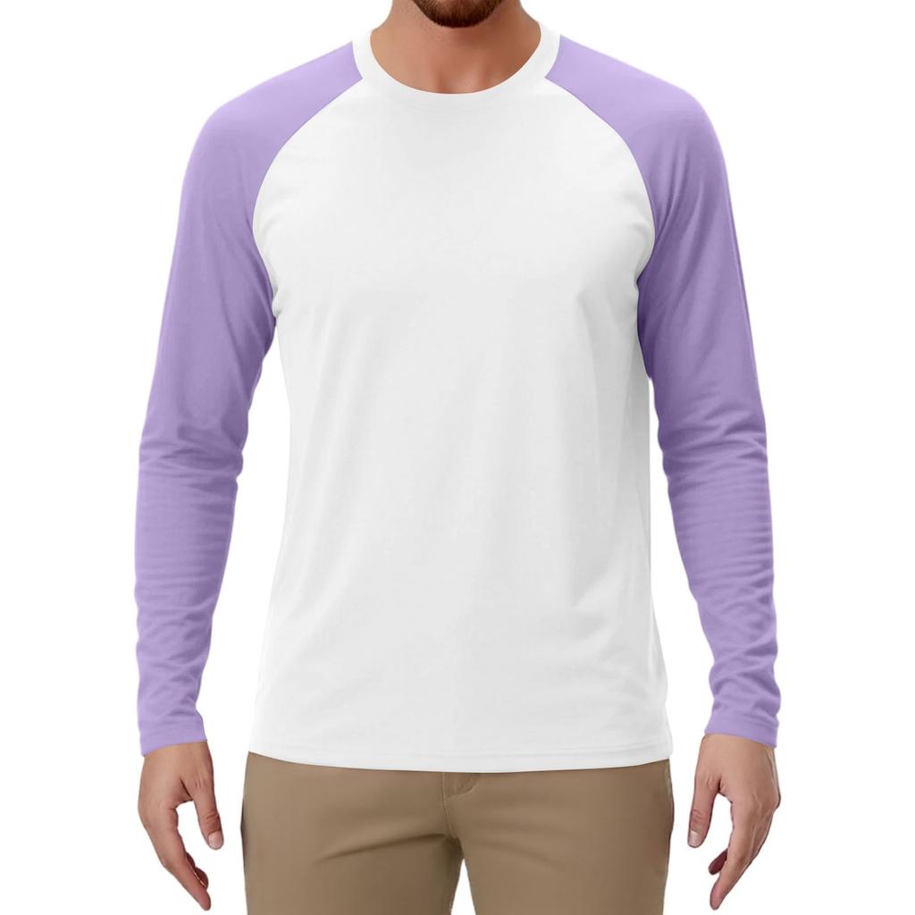 Pánské sportovní tričko s dlouhým rukávem raglánového střihu v kontrastních barvách
