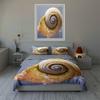 Golden Spiral Shell Bedding Duvet Cover Sets Duvet Covers Pillowcases Gifts (1 * Duvet Cover 2 * Pillowcases, Without Duvet Insert)
