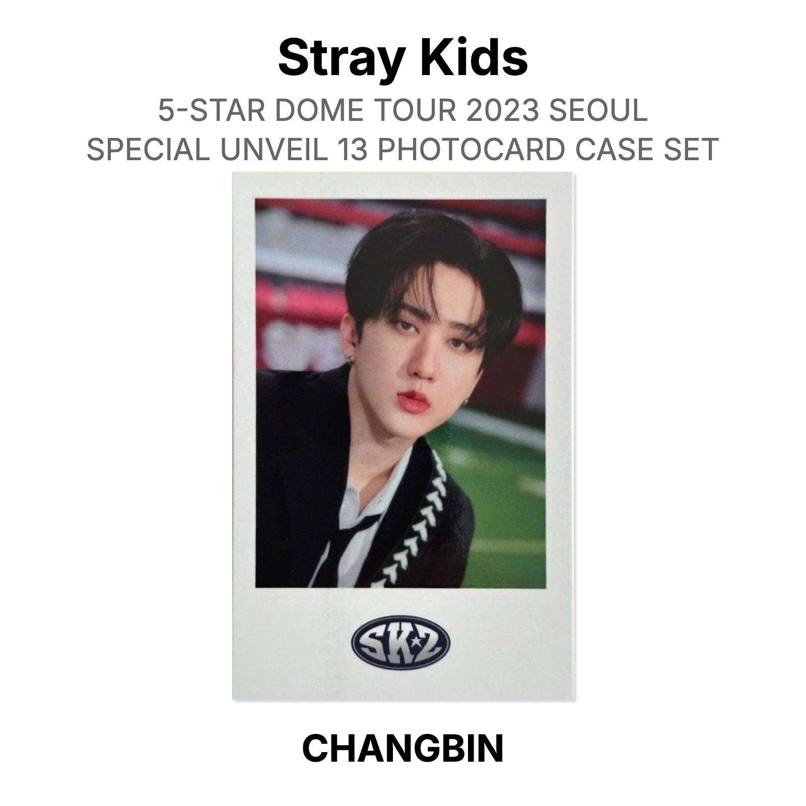 Stray Kids 5-STAR DOME TOUR 2023 SEOUL SPECIAL UNVEIL 13 PHOTOCARD CASE SET Official Photocard CHANGBIN