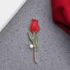 For Men Crystal Leaves Hollow Backpack Decoration Badges Pin Women Rose Brooches Korean Enamel Pin