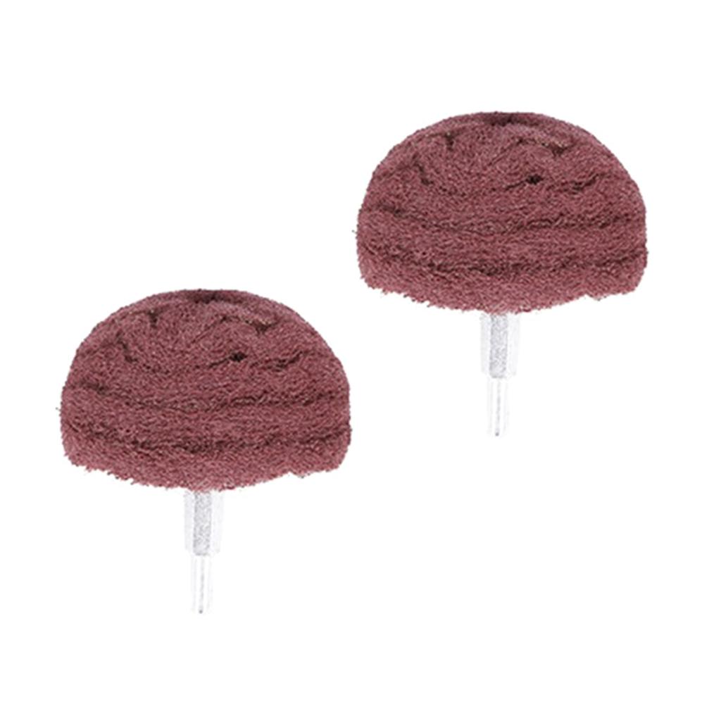 Pack of 2 Scouring Pad Heads Dual Grinding Abrasive Mushroom Ball Polishing Wheel for Metal Wood Plastic Polishing