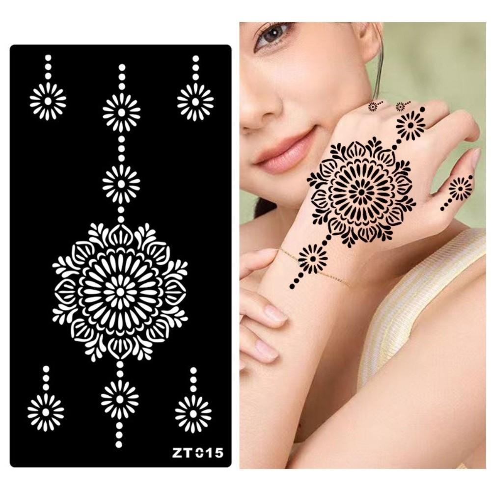 Personalized India Temporary Tattoo Ethnic Style Black Tattoo Decals Arm Foot Tattoos  Women Lady