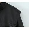 Womens Vintage Inspired Bomber Jacket PU Leather Long Sleeve Loose Fit Streetwear Outerwear