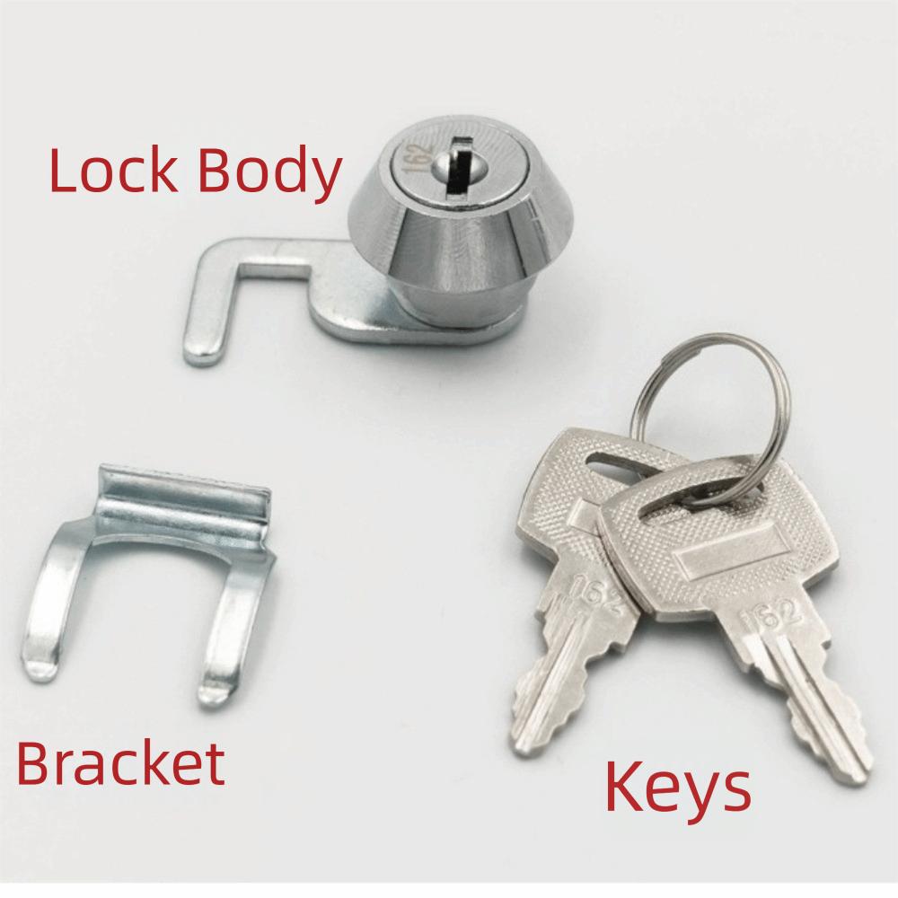 Rust-Resistant Mini Cam Lock with Quick Clip Silver Easy Replacement POS Drawer Lock Metal Cabinet with Keys