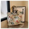 Canvas Tote Handbag - Small Summer Shoulder Bag for Women