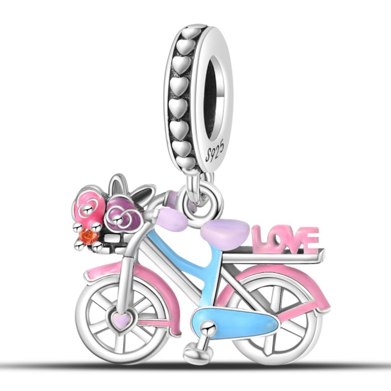 100 copper Flower Balloon Chocolate Gift Bicycle Charm Bead Charms Bead Charms Pendants Compatible With 3mm Bracelets Do It Yourself Fine Jewellery M