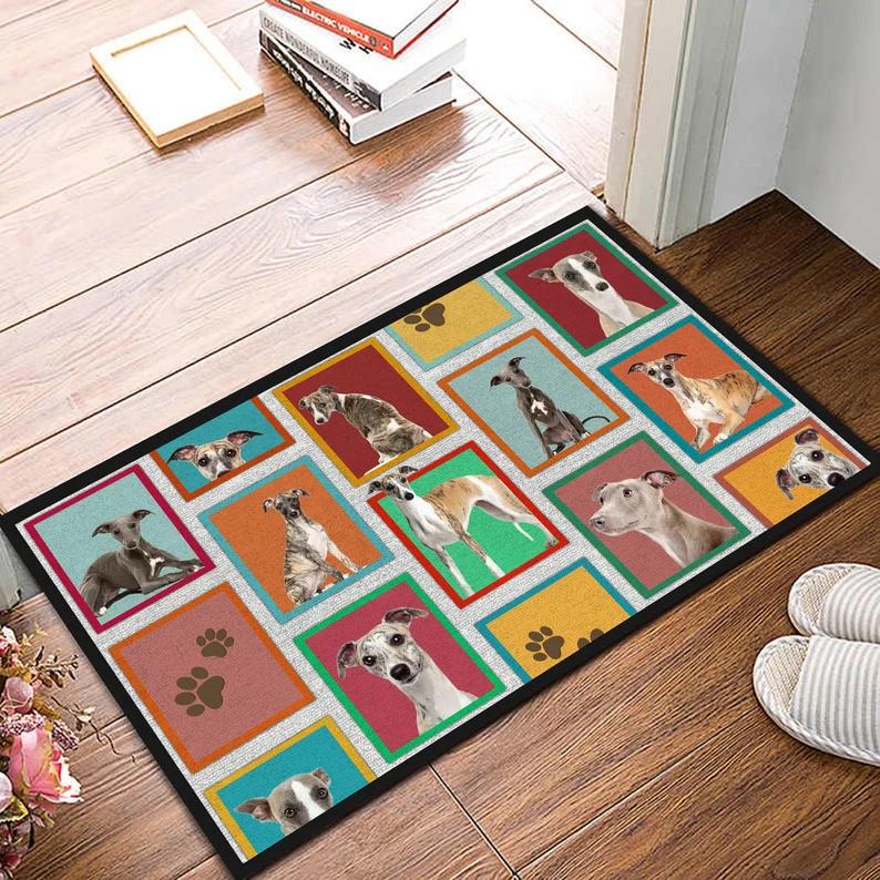 Saint Bernard Doormat Dog Aesthetic Art Floormat Funny Home Decor Non-slip Carpet for Doorway Hallway Living Room Bedroom