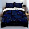 Blue Glass Mosaic Decorative Set Soft Comfortable Duvet Cover Bedding Set Included 1*Duvet Cover & 2*Pillowcases, Gift