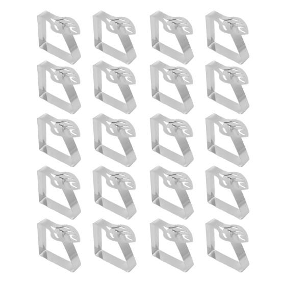 

20 шт. Зажим для скатерти из нержавеющей стали, полый лист, бабочка, кошачья лапка, нескользящий, для свадебной вечеринки, пикника, кемпинга, держатель для скатерти, треугольный фиксирующий зажим