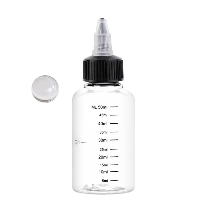 PET Material Paint Mixing Container Rotating Nozzle Control Clear Measurement Markings For Scale Models Crafts