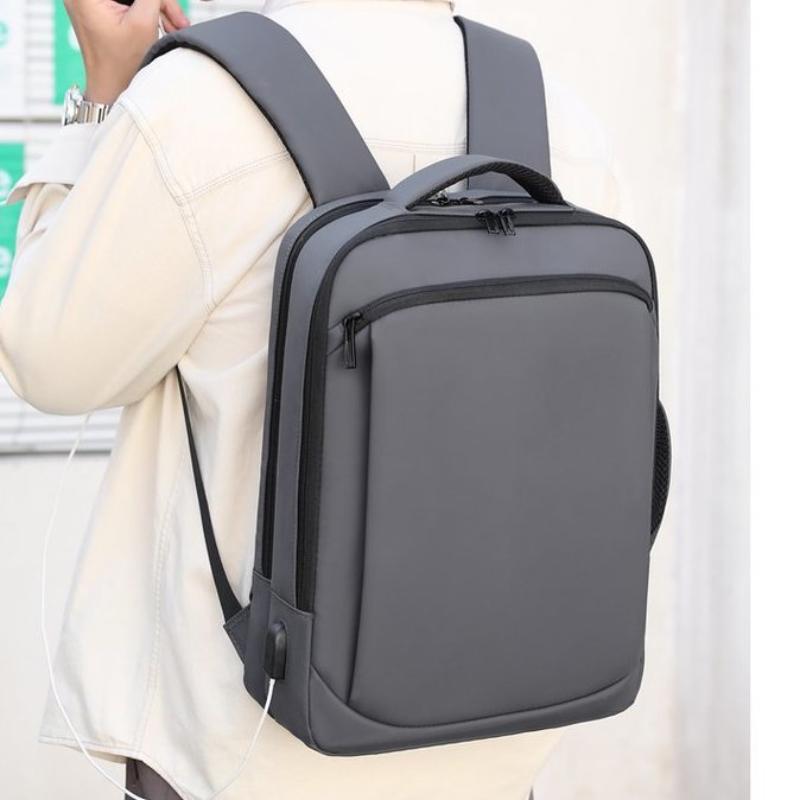 Pánský batoh Multifunkční obchodní batoh na notebook USB nabíjecí Vodotěsná fólie Pánská taška na batoh pro volný čas