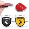 2 Stück Volvo Elch Logo Schild Abzeichen 3D Metall Aufkleber für Alle Auto Kofferraum Kotflügel - Auto Styling Dekoration Zubehör