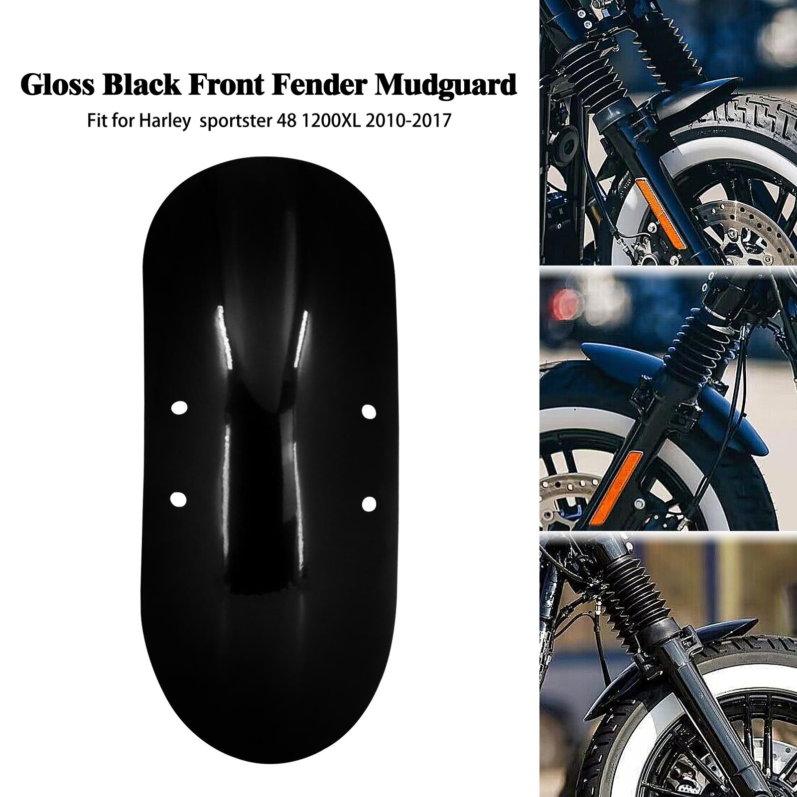 Motorcycle Metal Short Front Fender Black Custom Mudguard Cover Steel For Harley Sportster Forty Eight XL1200X Special 2010-2020 Front Fender
