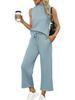 2025 Summer Women's Cross-Border Suit: Vest Top & Wide-Leg Cropped Pants