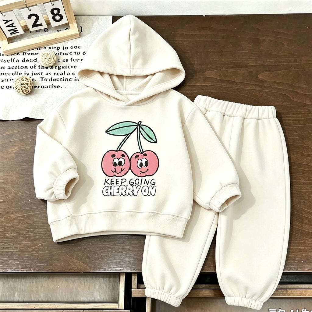 Blue Beige White 2pcs For Small Child Hoodies Pants Hot Selling Clothes 2027 Autumn Winter New Costume Kids Fashion Tracksuits