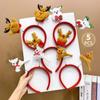 5PCS Elk Antler 2025 Headband Santa's Hat New Year Hairband Christmas Hair Hoop  Christmas Supplies