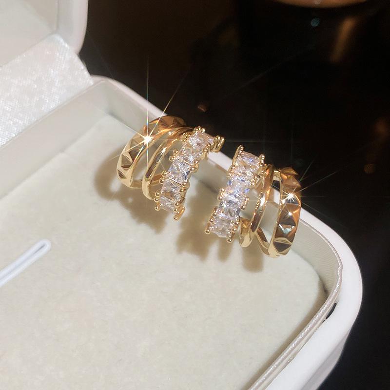 Silbernadel Eingelegte Diamant-Blumenquasten-Ohrringe - Elegante und Modische High-End-Stecker mit Einzigartigem Design