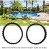 Traction Bands For Powers Wheels, 2Pcs Rubber Wavy Texture Traction Bands Rubber Tire Track Pool Cleaner Wheel Track Pool Cleaner Parts 15. 9cm Outer
